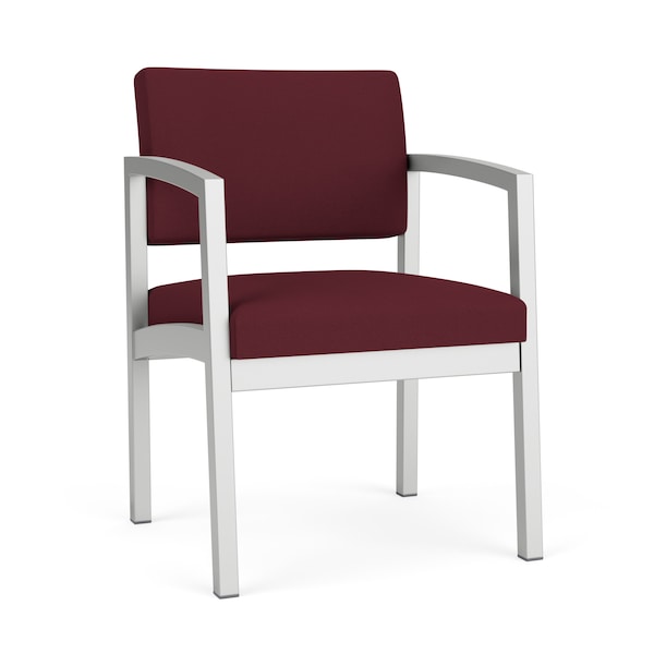 Lesro Lenox Steel Guest Chair, Wine/Mulberry (Red) Seat, Wine/Mulberry Back, 22.5 W 24.5 L 32 H LS1101 - main